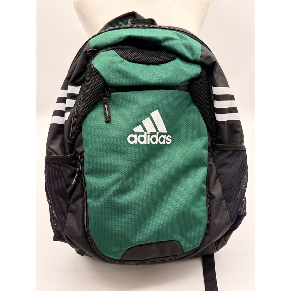 Adidas Defender Backpack Black Green NWOT Athletic School Laptop Gym Travel Bag